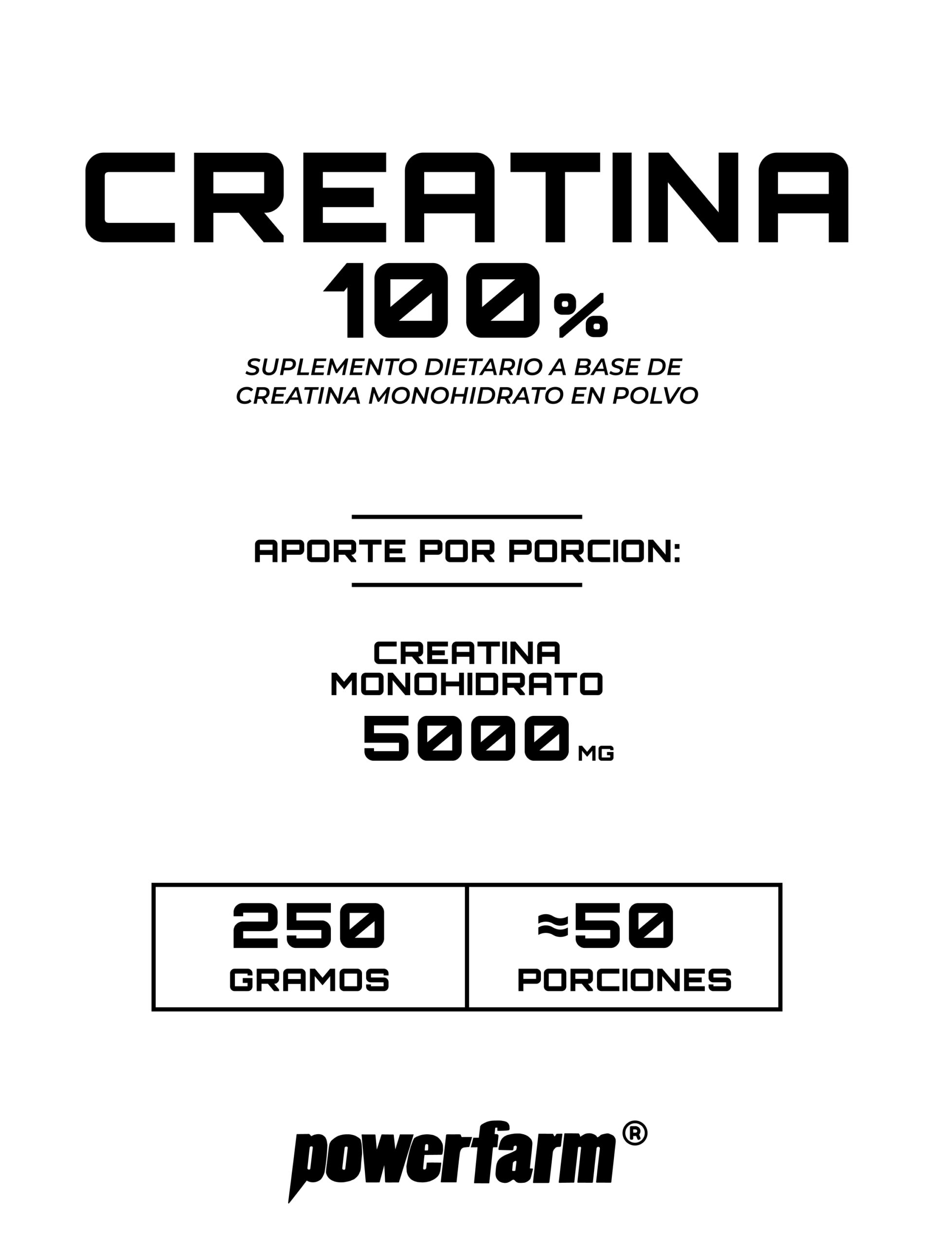 Creatina Monohidrato 100% en polvo