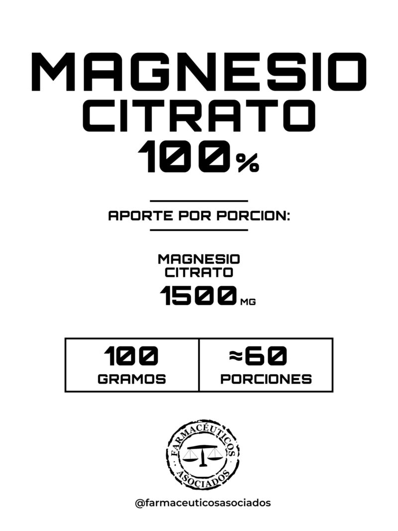 Magnesio Citrato 100% en polvo