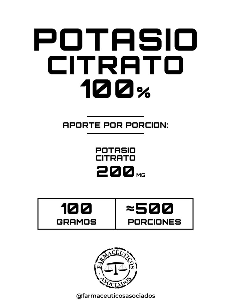 Potasio Citrato 100% en polvo