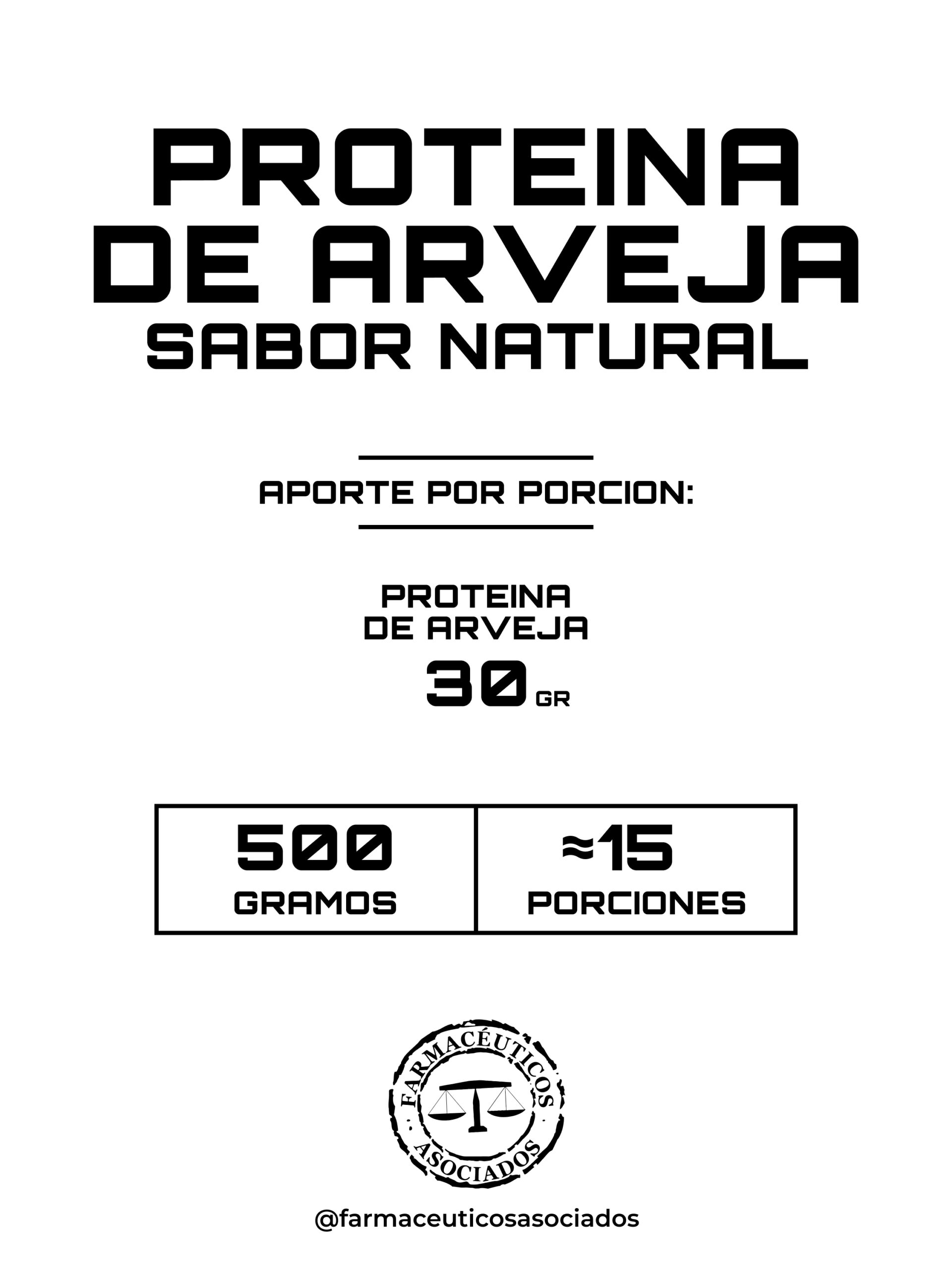 Proteína de Arveja en polvo – Sabor natural