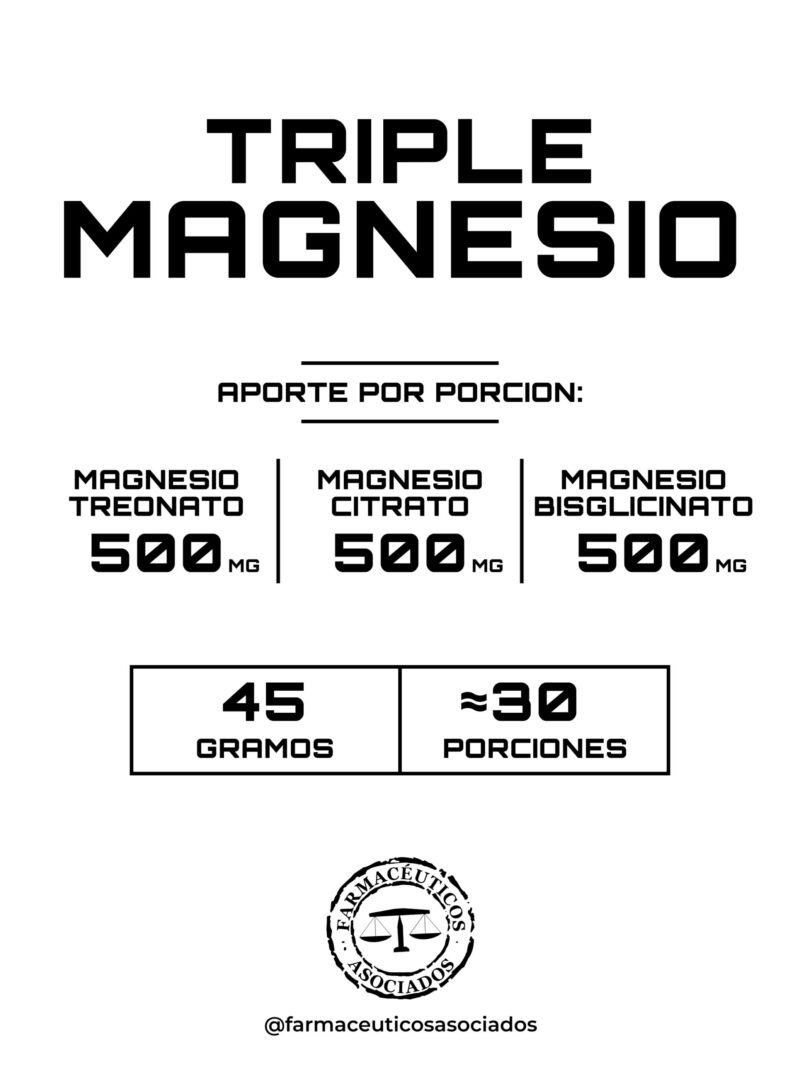 Triple Magnesio – Treonato + Citrato + Bisglicinato
